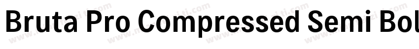 Bruta Pro Compressed Semi Bold字体转换